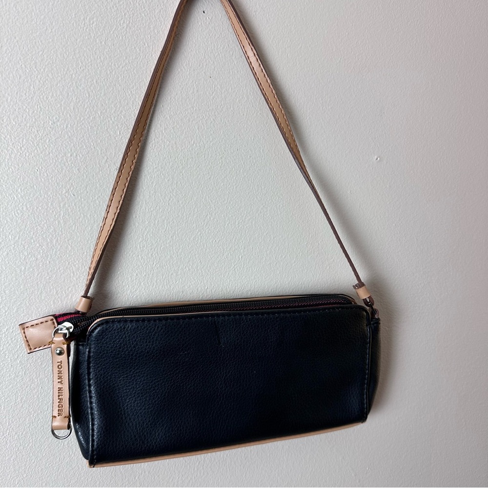 Tommy Hilfiger black leather mini bag